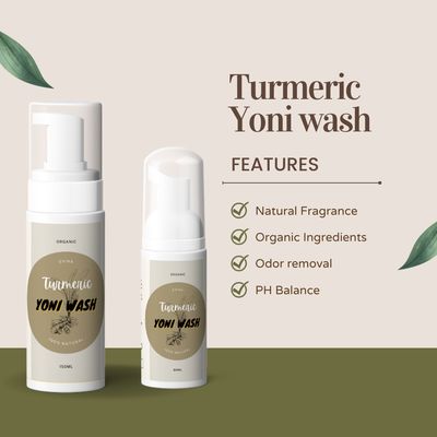Vaginale reiniging met eigen label Natuurlijke kruidenspoeling Vloeibare Kurkuma Yoni Wash