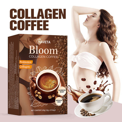Pure Organic Bloom Slimming Coffee Powder met Collageen Natuurlijke Gewichtsverliesoplossing