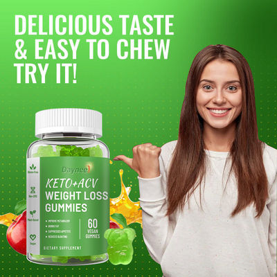 Private label Gummy Candy Support Weight Management Functie voor gewichtsverlies Keto ACV