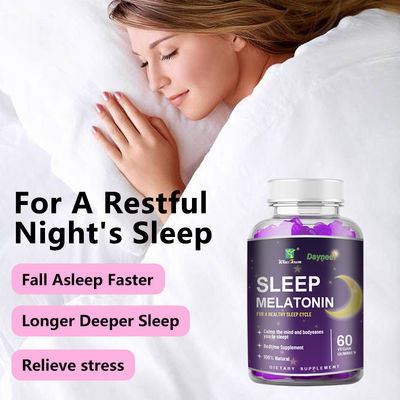 Private label melatonine gummies voor een betere slaap en ontspanning 24 maanden houdbaarheid