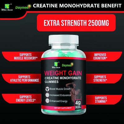 Privélabel Creatine Monohydraat Gummy Candy voor gewichtstoename 24 maanden houdbaarheid