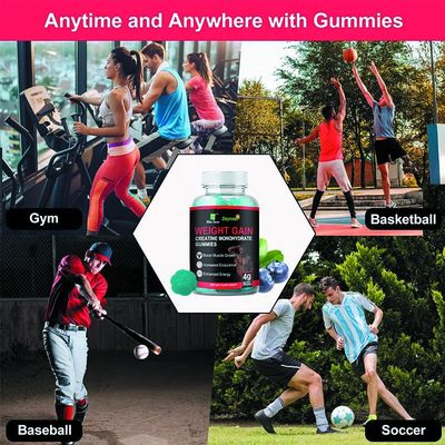 Privélabel Creatine Monohydraat Gummy Candy voor gewichtstoename 24 maanden houdbaarheid
