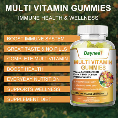 60 Gummies Multi Vitamine Private Label Gezondheidsvoedingssupplement voor het Immuunsysteem
