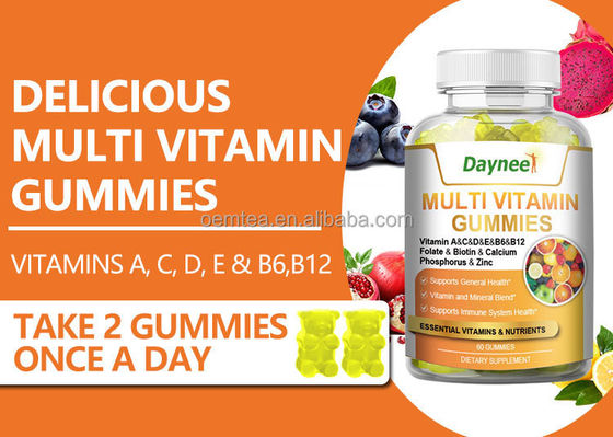60 Gummies Multi Vitamine Private Label Gezondheidsvoedingssupplement voor het Immuunsysteem