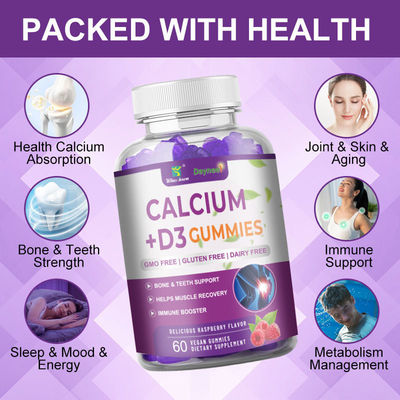 24 maanden houdbaarheid Calcium D3 Vitamine Magnesium Gummies voor ondersteuning van de botontwikkeling