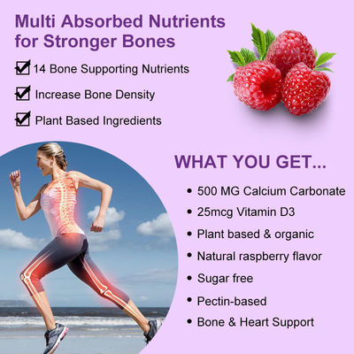 24 maanden houdbaarheid Calcium D3 Vitamine Magnesium Gummies voor ondersteuning van de botontwikkeling