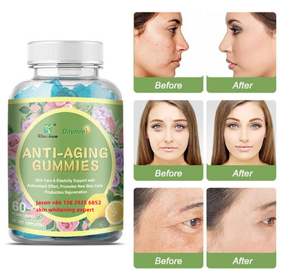 Vegan Collageen Vitamine C E Huid Bleken L-Glutathion Gummies voor een helderder huid