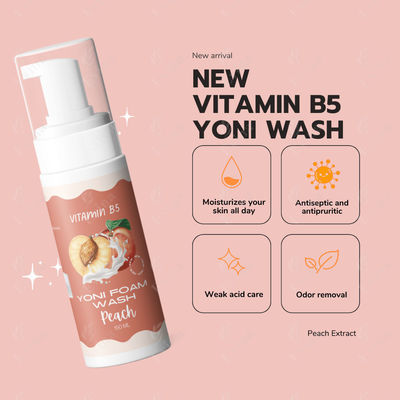 Vitamine B5 en hyaluronzuur Yoni Wash voor vrouwelijke hygiëne N.W 60ML/150ML/250ML/OEM
