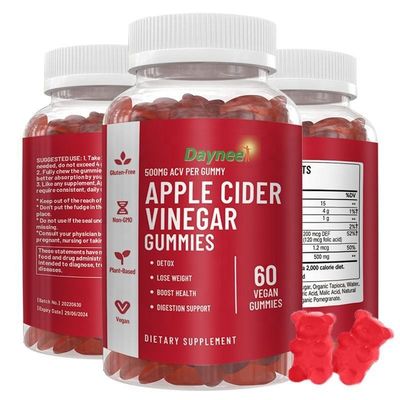 Neem uw dagelijkse dosis van 3g*60 Hemostyptic Apple Cider Vinegar Gummy Candy voor welzijn