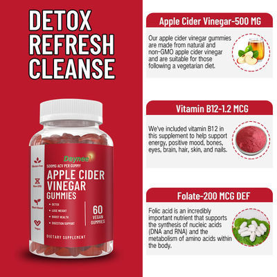 Neem uw dagelijkse dosis van 3g*60 Hemostyptic Apple Cider Vinegar Gummy Candy voor welzijn