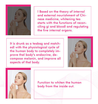 Privélabel Huid Beauty Whitening Glow Tea voor mannen Natuurlijke kruidengeneesmiddelen Anti Aging Tea