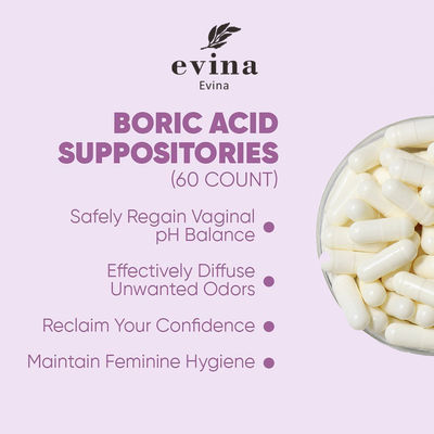 Herstel van de vaginale pH-balans met Yoni Pops Pillen en Borinezuur Suppositories 600 mg/pcs