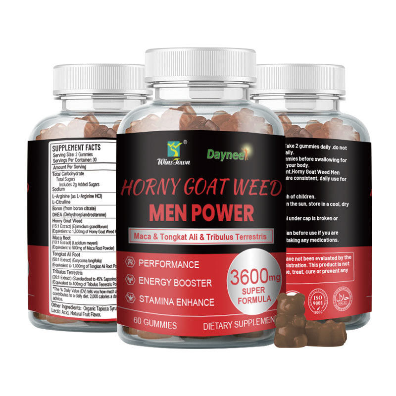 Forever Multi Maca Gummy Candy Men's Power Boost voor langdurige energie en kracht