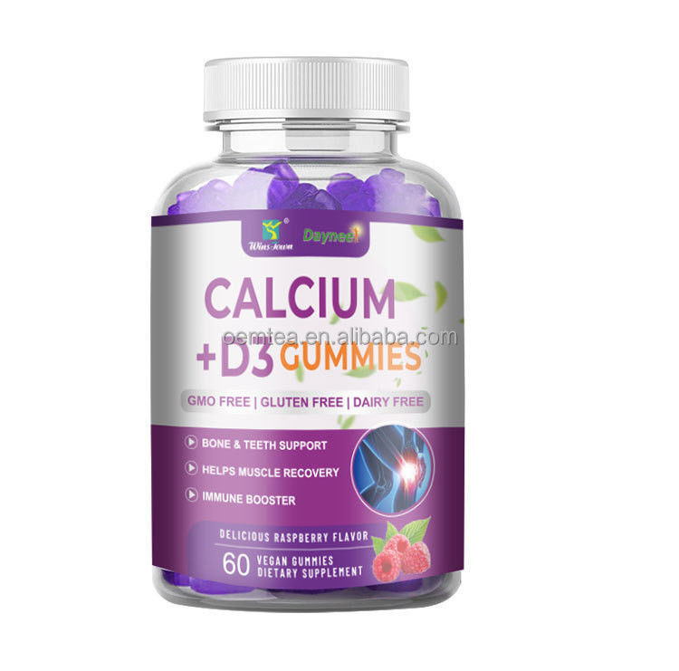 24 maanden houdbaarheid Calcium D3 Vitamine Magnesium Gummies voor ondersteuning van de botontwikkeling