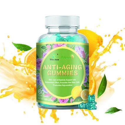 Berging bij kamertemperatuur Luteïne collageen Anti-aging gummies voor huidverwittering