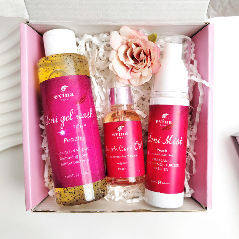 Natuurlijke ingrediënten Vaginale reiniging Custom Logo Organic Yoni Wash Mist And Oil Sets