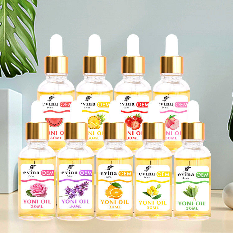 30 ml / 50 ml Private Label Biologische Yoni olie aardbei geur 2 jaar houdbaarheid Klanten