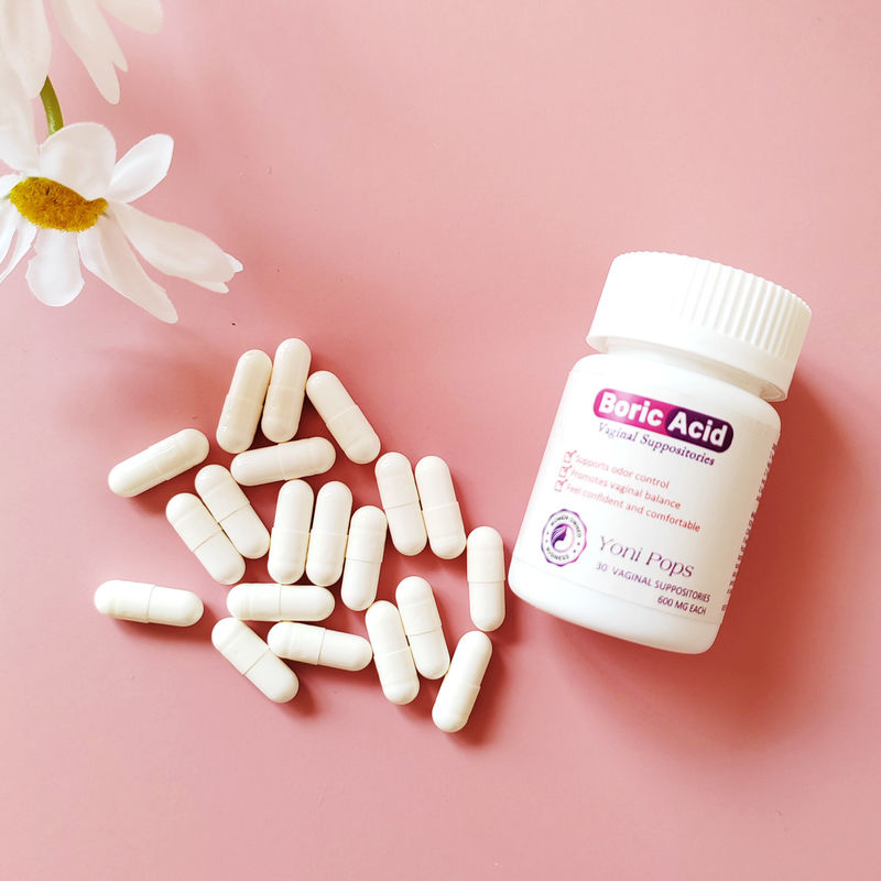 Herstel van de vaginale pH-balans met Yoni Pops Pillen en Borinezuur Suppositories 600 mg/pcs